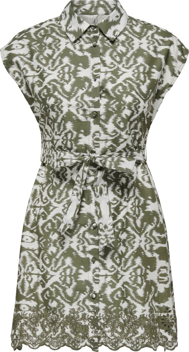 ONLY - ONLLOU LIFE EMB S/S SHIRT DRESS PTM - Dames - Mini jurken