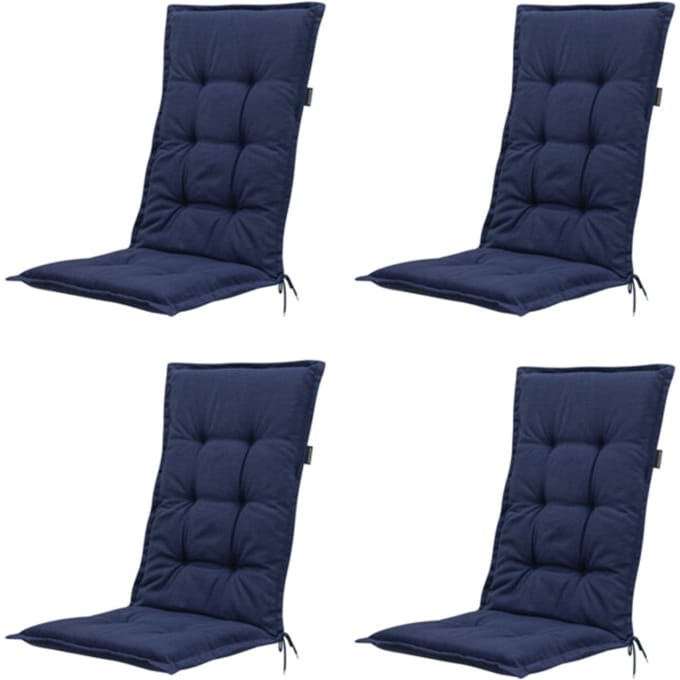 Madison - Tuinstoelkussen Lage Rug Panama indigo - Ca. 105x50 cm - Set van 4