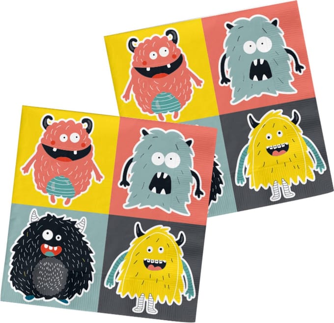 Folat - Servetten - Monster Bash 33 x 33 cm - 20 stuks