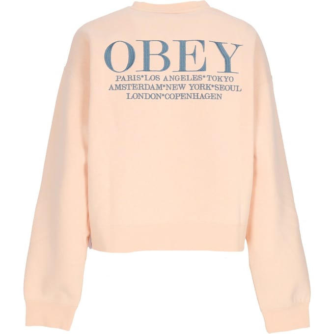W Cities Crew Peach Parfait damessweater met ronde hals