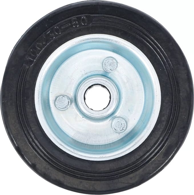 BGS Vol rubberen wiel - stalen velg - 100 mm