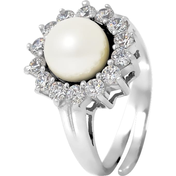 DIADEMA - Prestige Ring met Zoetwaterparel - Pure White Collectie