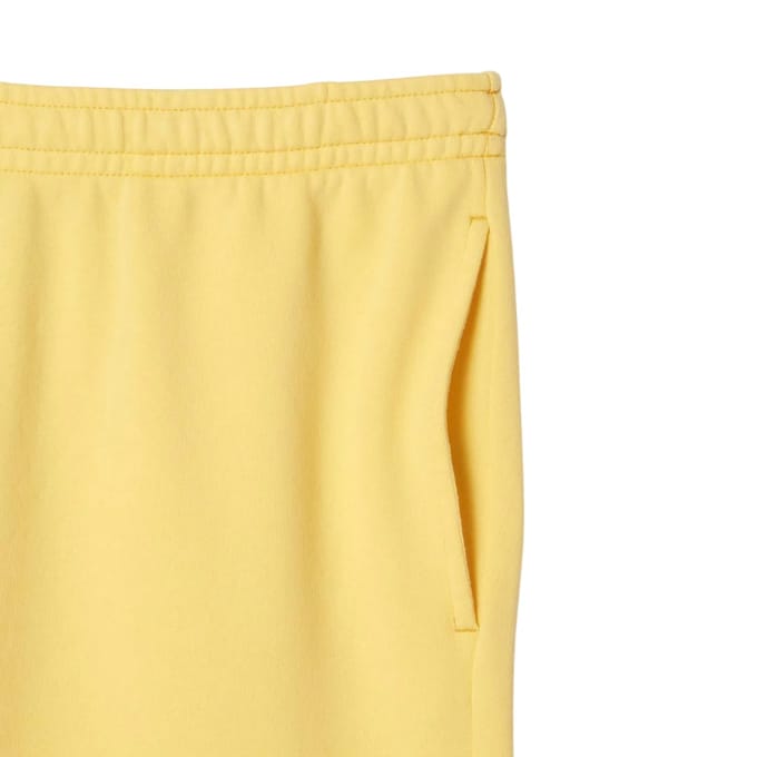Lacoste Heren Fleece Printed Washed Shorts (Geel)