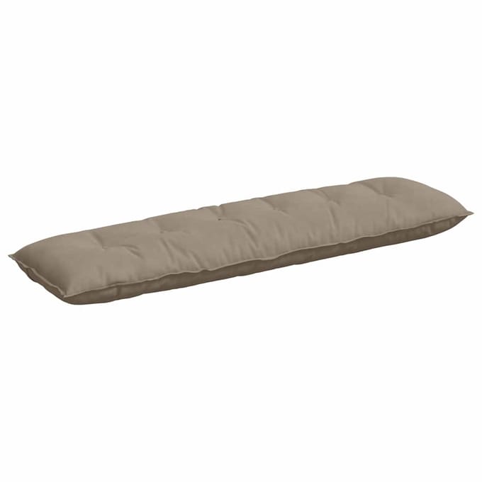 vidaXL - Rugkussen - Taupe - 180 - x - 50 - cm - Microvezel - Stof