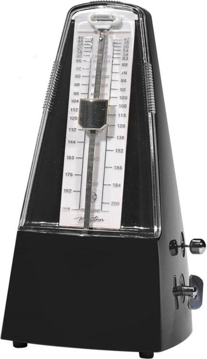 Metronoom - Boston BMM-60-BK - Analoog - Met bel - 40-208 bpm - Zwart