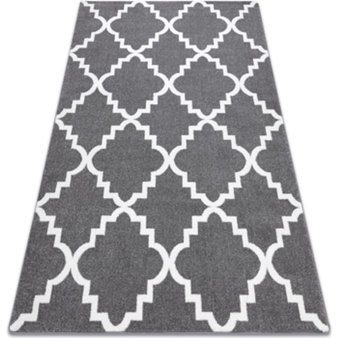 Kleden Rugsx Tapijt SKETCH - F343 grijs / witkleuring 140x190 cm