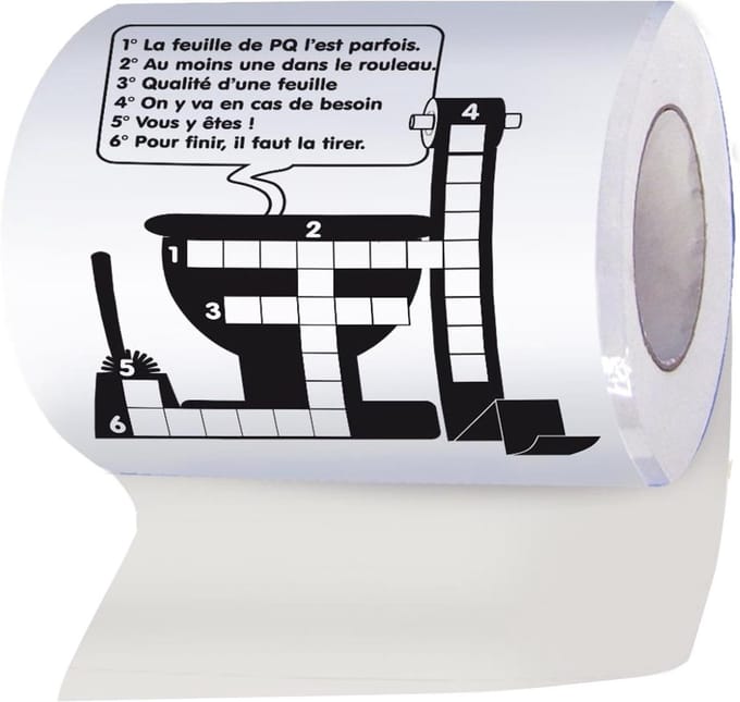 Toiletpapier met Raadsel - Puzzel Papier - Ontspanning Thuis - Uniek Ontwerp - Standaard Rol - Wit