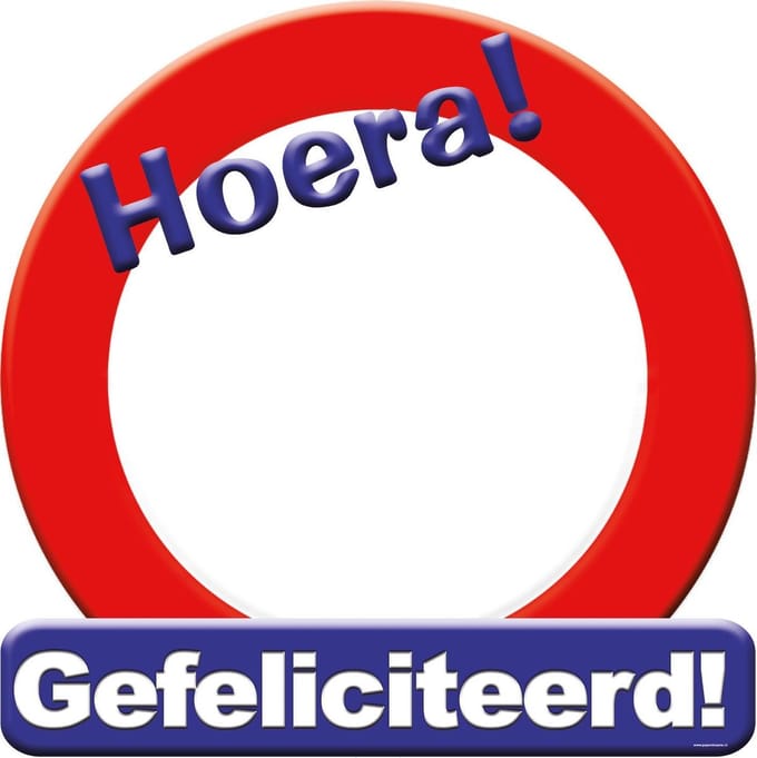 Huldeschild - Gefeliciteerd