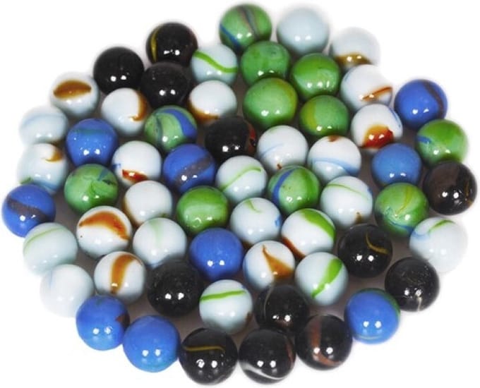 320x stuks decoratie knikkers mix-kleuren van glas