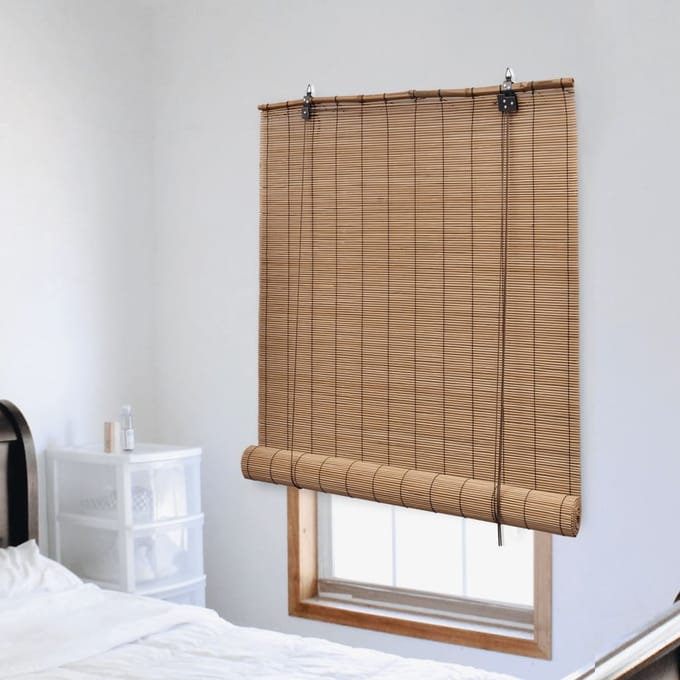 vidaXL - Rolgordijn - 150x160 - cm - bamboe - bruin