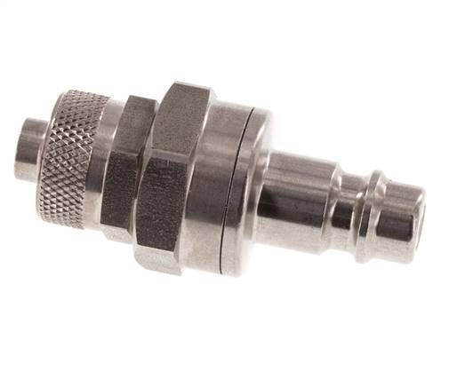 RVS DN 7.2 (Euro) Luchtkoppeling Insteeknippel 8x10 mm Push-On Double Shut-Off - CLP7-N-S-SV-8