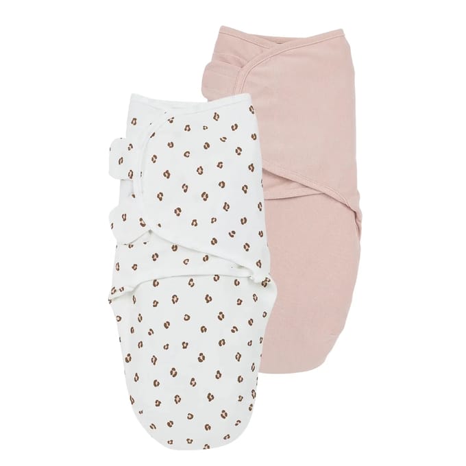 Meyco Baby Mini Panther Swaddlemeyco Inbakerdoek - Soft Pink - 0-3 Maanden - 2-pack