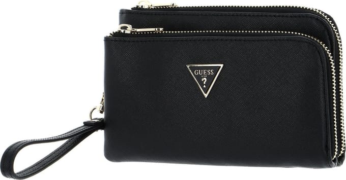 GUESS Avondtas Double Flat Pouch Black Zwart