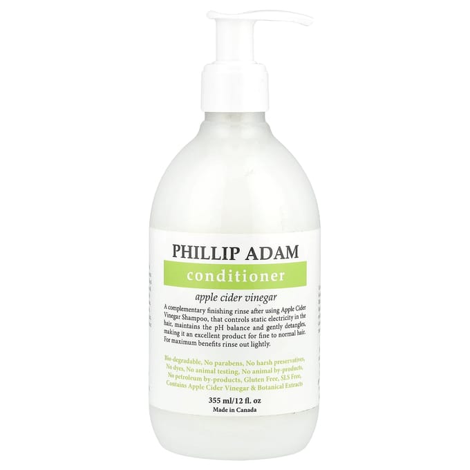Phillip Adam, Après-shampoing, Vinaigre de cidre de pomme, 12 fl oz (355ml) white