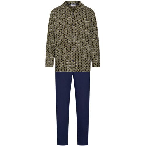 Pastunette - Pyjama - Adventure - Bio Katoen - Groen/Blauw - Doorknoop - Maat M