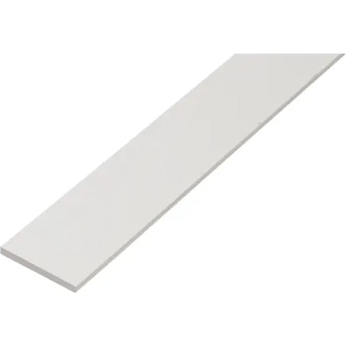 Platte stang - Kunststof profiel - Winkel inrichting - PVC-U materiaal - 1000 x 20 x 2 mm - Wit