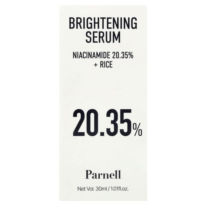 Parnell Sérum Éclaircissant au Riz Niacinamide 20,35% 30ml | Ampoule Éclat Haute Puissance white