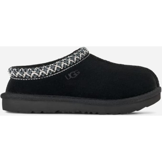 UGG® Tasman II for Kids in Black, Size 2, Suede/Polyester/Wool