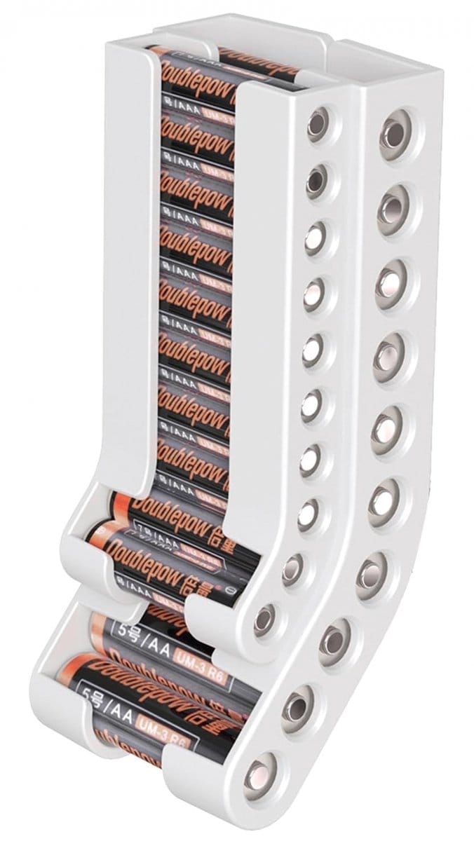 Batterij bewaarbox - Batterij Storage Organizer - geschikt voor 10 AAA & 10 AA Batterijen