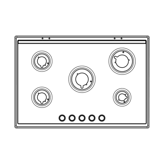 AEG bovenblad, inox, AEG, 744x510mm 140015092574