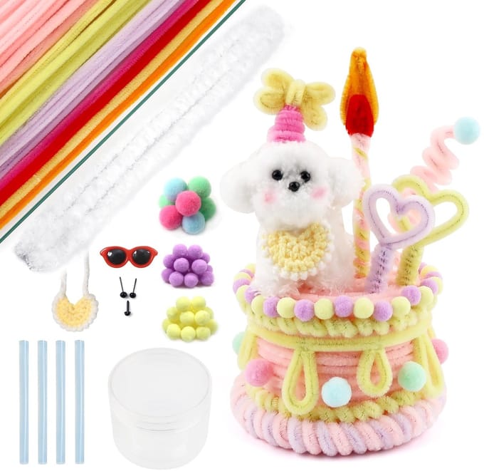 Dailygoods - Roze Verjaardagstaart Decoratie Set met 110 Stuks