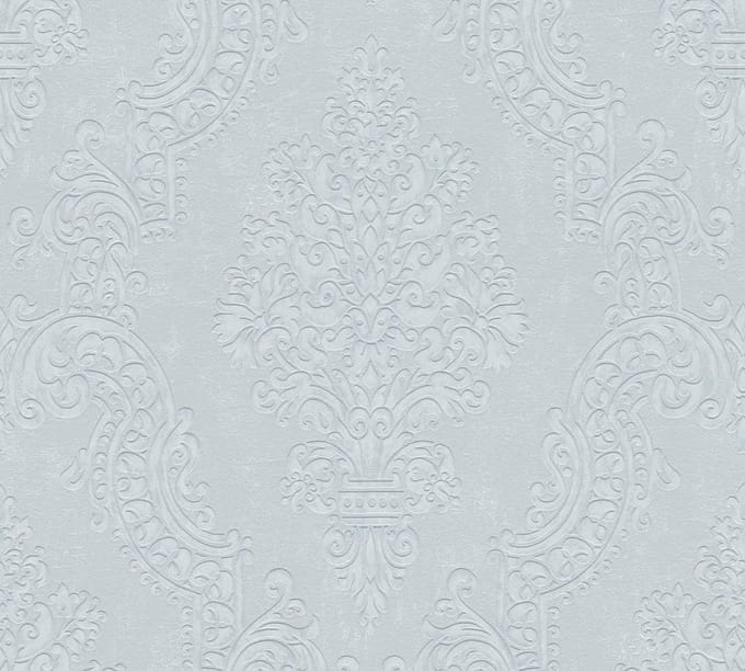 BAROK ORNAMENTEN BEHANG | Klassiek - Grijs Zilver - A.S. Création Pure Elegance