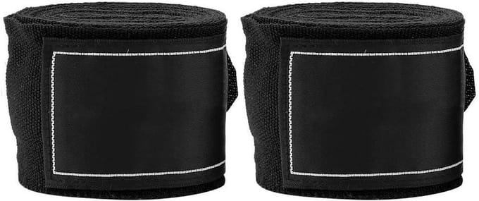 Bokswraps Elastisch Bandage - Hand Wraps - Vechtsport Training - Ademend en Vochtregulerend - 2.5 m - Zwart