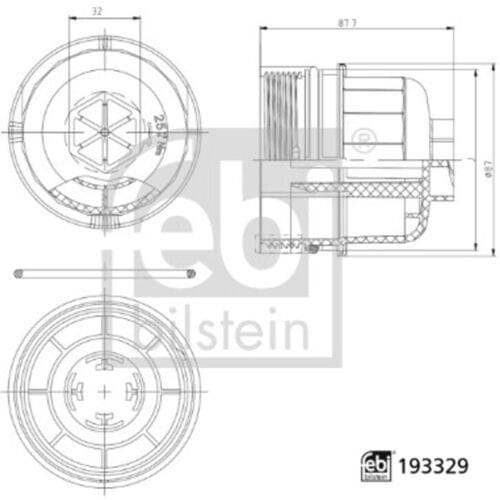 Deksel, oliefilterbehuizing FEBI BILSTEIN 193329