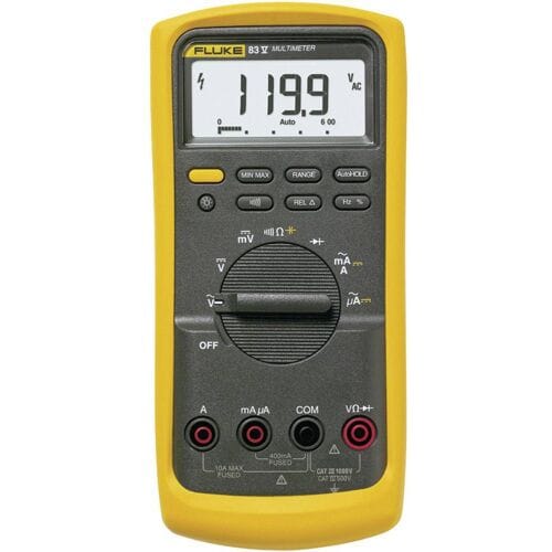 Fluke 83V/EUR Multimeter Digitaal Beeldscherm met achtergrondverlichting, Capaciteitsmeting CAT III 1000 V, CAT IV 600 V Weergave (counts): 6000