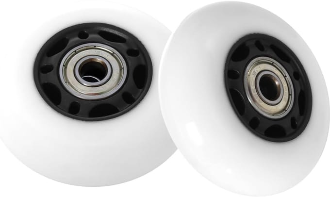 Wielen Set - Reserveonderdelen - Steppen - ABEC-9 Lagers - 76mm x 24mm - Wit met Zwart