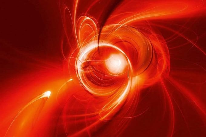 Fotobehang - Red Abstract 375x250cm - Vliesbehang
