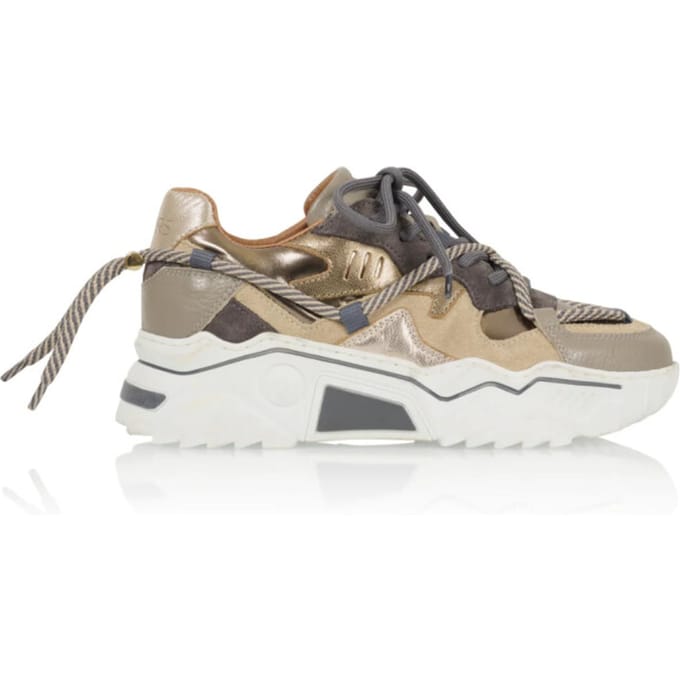 DWRS® Dames Sneakers - Bruin - 80% Leer - Maat 36