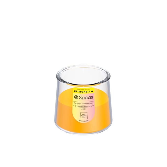 SPAAS PureLight Geurkaars Brandduur ± 33 u Levendig Geel -