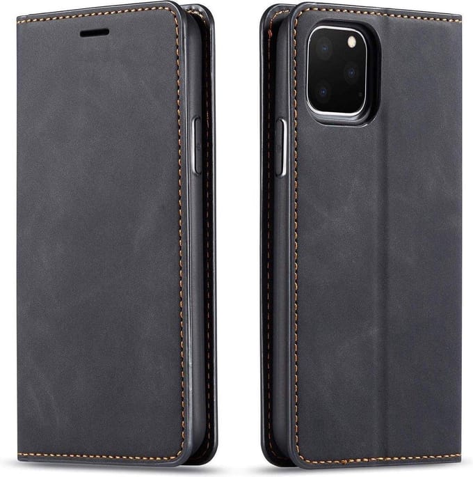 Geschikt voor Apple iPhone 12 Pro Max Bookcase | Zwart | Pasjeshouder | Portemonnee hoesje