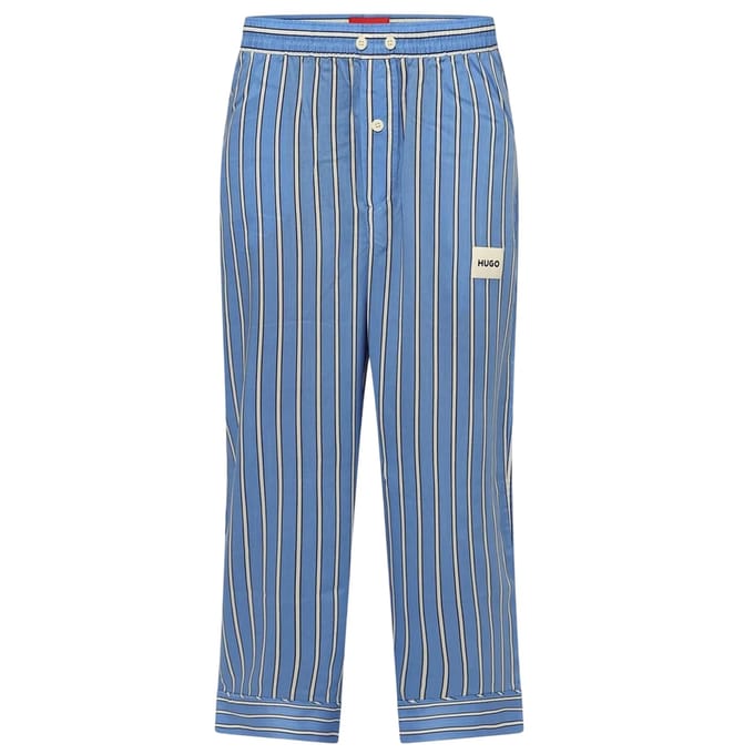Hugo Kleo Lyocell gestreepte pyjamabroek voor dames (Blauw)
