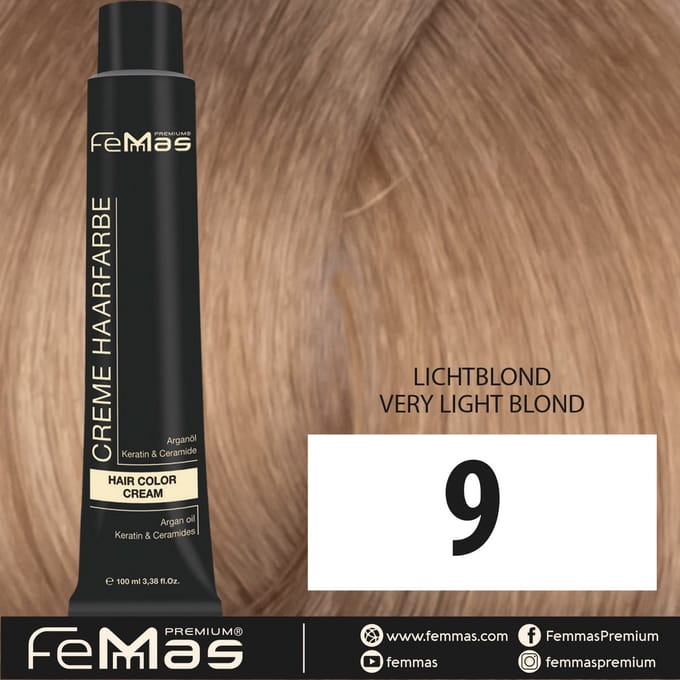 Femmas (9) - Haarverf - Lichtblond - 100ml