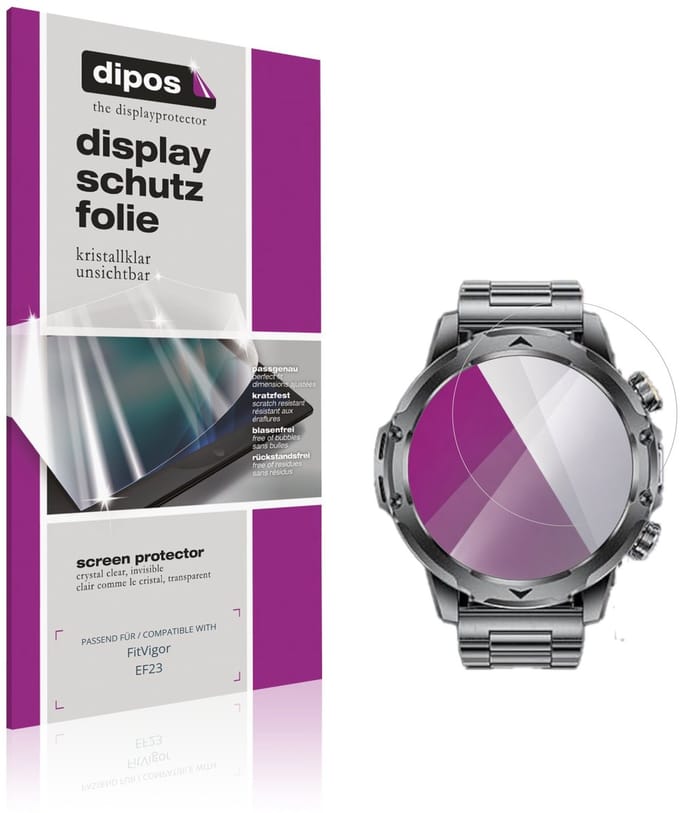 dipos – 6x Beschermfolie geschikt voor FitVigor EF23 | Krasbestendige & heldere Screenprotector Ultra-Thin