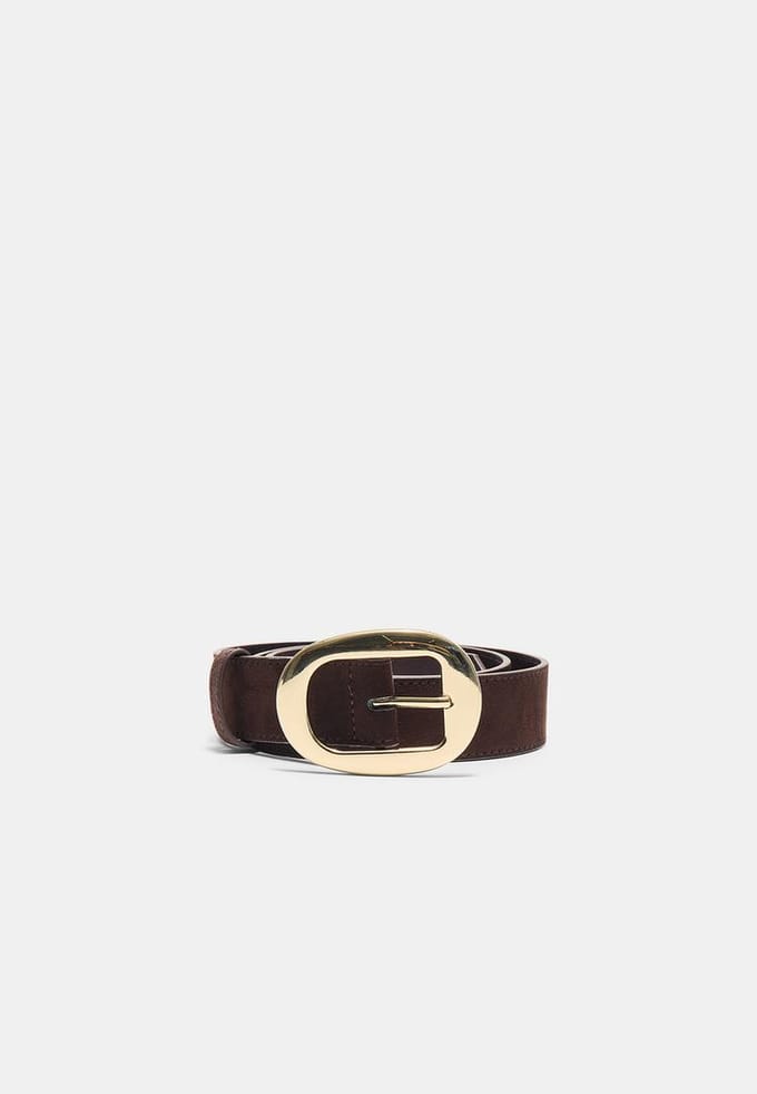 Stradivarius Riem met ovale gesp  Bruin 70