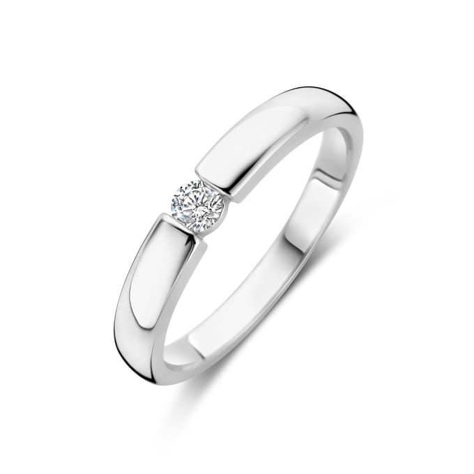 Gerhodineerd Zilver Ring Met Zirkonia 1339004