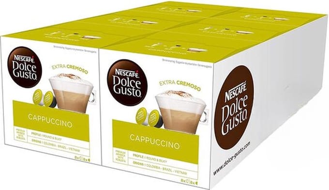 Nescafé Dolce Gusto Cappuccino - 6 x 16 capsules (=96 capsules voor 48 koppen koffie)
