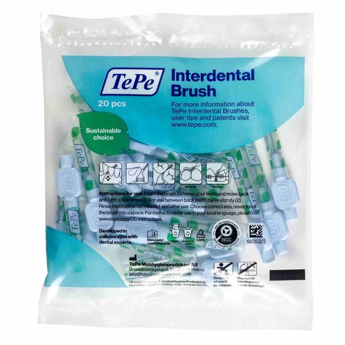 TePe Interdentale Ragers Extra Soft Lichtblauw ISO maat 3 – 0,6 mm (20 stuks)