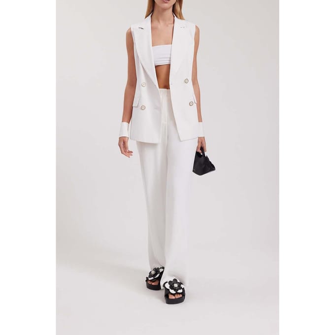 Anne Fontaine Orfevre Moon White Taglia: 36 | Gilet Outlet | Donna | Bianco