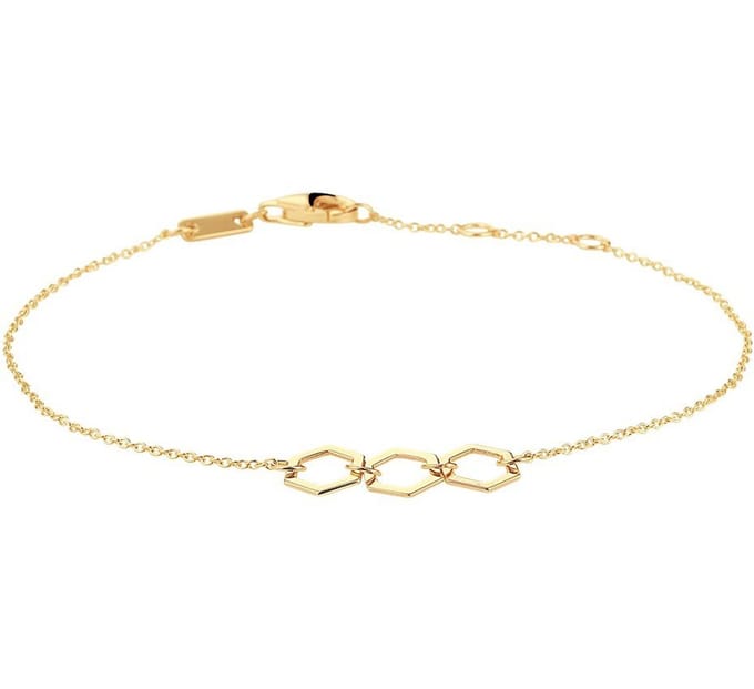 Geelgouden Armband zeshoeken 0 4023074