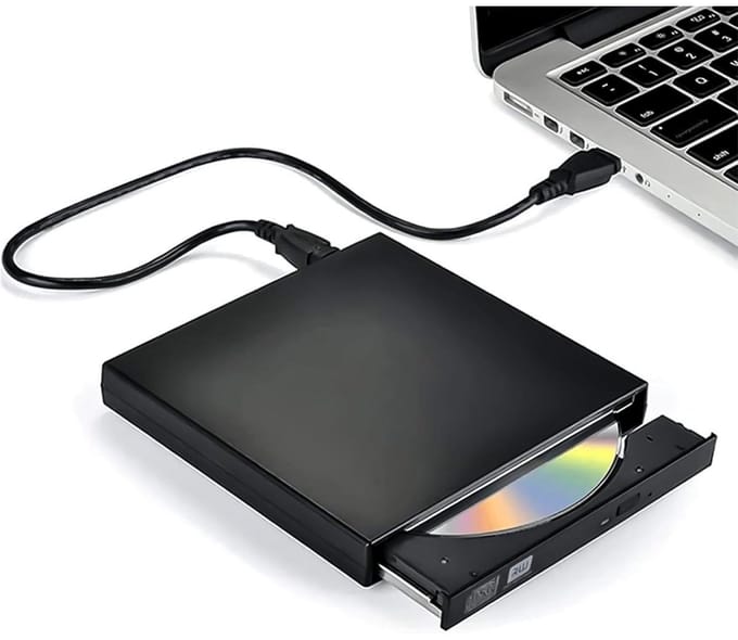 Ynkkvre -USB 2.0 Externe CD/DVD Speler & Brander – Plug & Play – Compatibel met Windows & Mac – Compact en Draagbaar – Zwart