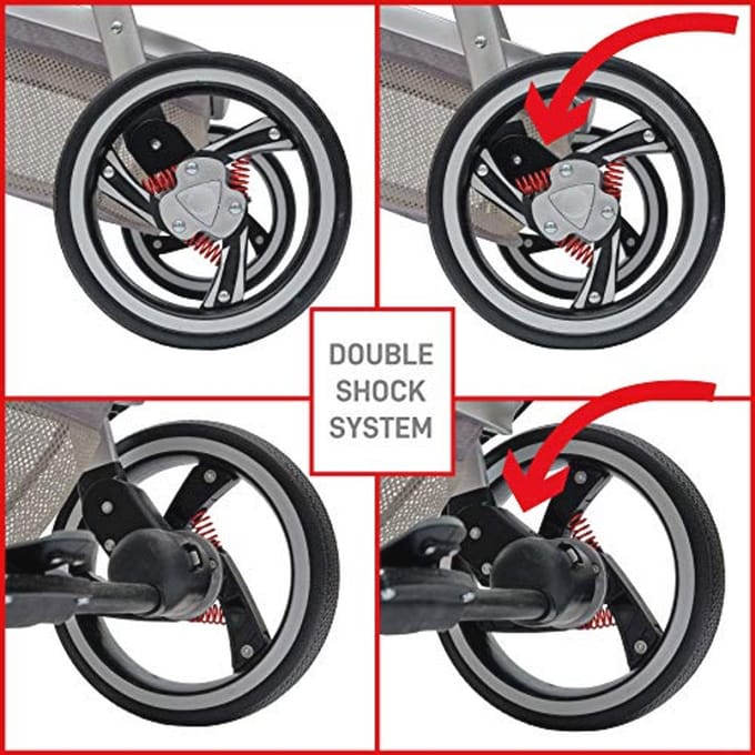 Multifunctionele Combi Kinderwagen - Licht, Inklapbaar en Sportief met Dubbele Vering