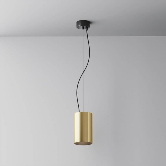Maytoni LED hanglamp Efir, goud mat, Ø 9,5cm, 25 W, 38°