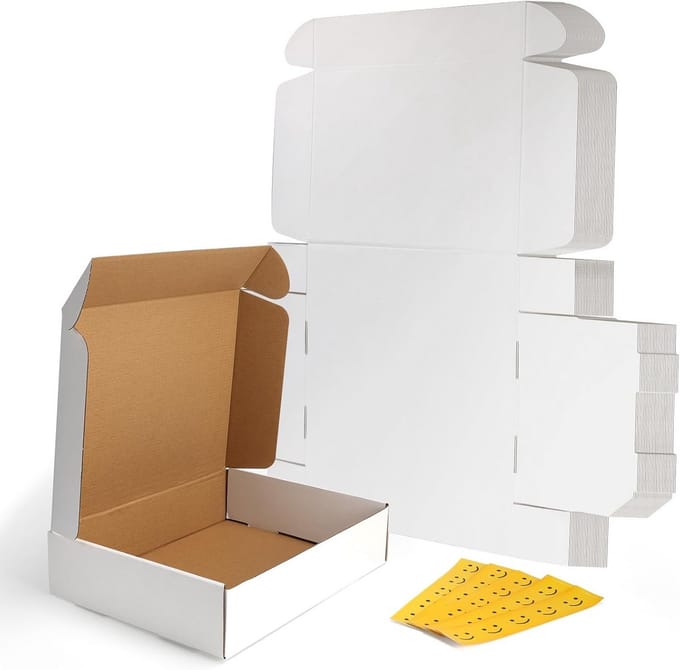 Set van 25 Witte Verzenddozen Karton 13x10x3 cm - Ideaal voor Verzending en Verpakking
