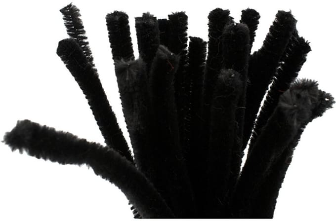 CC Chenilledraad Zwart 9mm 25 stuks