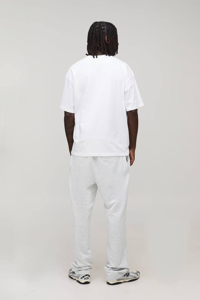 Essential Oversized Crew Neck T-Shirt | White | Size Small