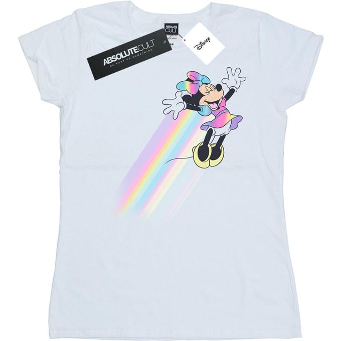 Disney Dames/Dames Minnie Mouse Whoosh Katoenen T-Shirt (Wit)